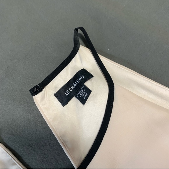 Le Chateau Formal pink dress with black lace - Picture 3 of 8